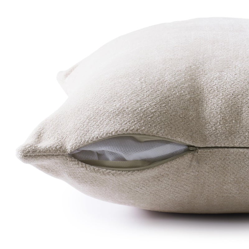 Eminence Home Milano Textured Filled Cushion with Down Alternative Filling Ultimate Comfort for Decorative Cushion Bed, Couch, Sofa and Supportive Use, Premium Square Pillow 35x50cm - Light Beige, 1 Piece - Image 3