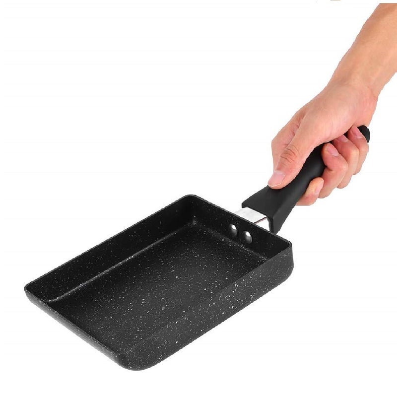 Sakar Japanese Non-Stick Fried Egg Pan | Sanming Sanzhang Maifan Stone Frying Pan | Aluminum Alloy for Gas & Induction Cooker | 15x18 cm Compact Skillet for Cooking Eggs, Pancakes & More - Image 3