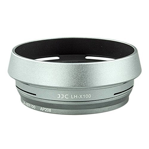JJC LHJX100 Silver Metal Lens Hood Adapter Ring for Fujifilm X100 X100S X100T Replace ARX100 - Image 1