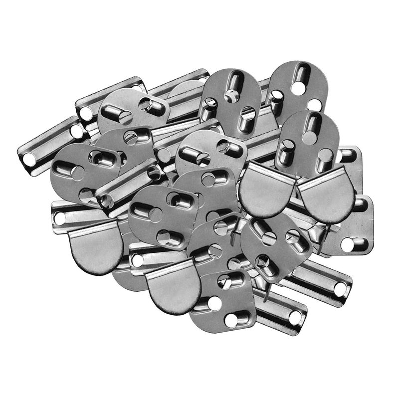 Trimming Shop 11mm Silver Hook and Bar Fastener Closures for Trousers Skirts Tunics Undergarments Non Sew Clasps Fashion Clothing DIY Projects 10pcs
