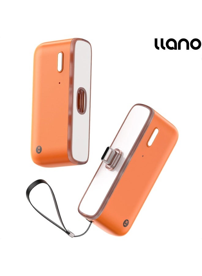 llano S850 Upgraded Type-C Wireless HDMI Transmitter and Receiver, 50M, Ultra 4K Decode Input 1080P@60Hz Output, Plug&Play 5G+2.4G and Audio for Phone/Tablet/Laptop/PC to Monitor/Projector/TV (Orange) - Image 1