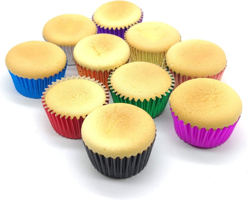 Mombake Standard Hot Pink Foil Cupcake Liners Muffin Baking Cups for Party and More, 100-Count - Image 4