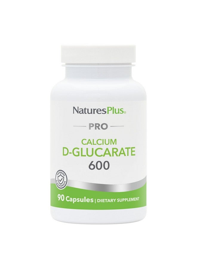 Natures Plus NaturesPlus PRO Calcium D-Glucarate (CDG) 600 mg - 90 Capsules - Non-GMO, Vegan, Gluten Free, Soy Free - 90 Servings - Image 1