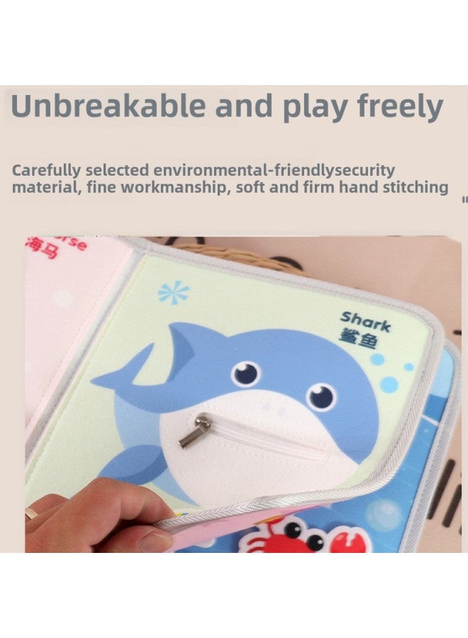 Children And Babies Tear Books Felt Cloth Tear Not To Rip Early Education Kai An Jing Infant Children 1 To 3 Years Old Early Education-Colour:Animal Koala Arrival Quiet Book With Gift Bag  - Image 3