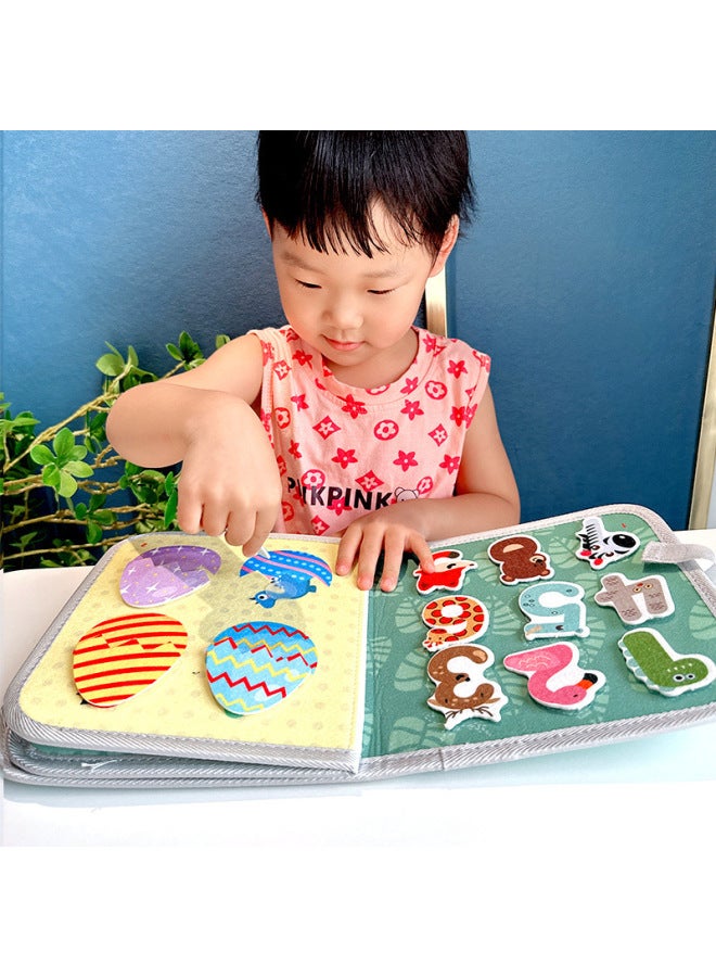 Children And Babies Tear Books Felt Cloth Tear Not To Rip Early Education Kai An Jing Infant Children 1 To 3 Years Old Early Education-Colour:Animal Koala Arrival Quiet Book With Gift Bag  - Image 4