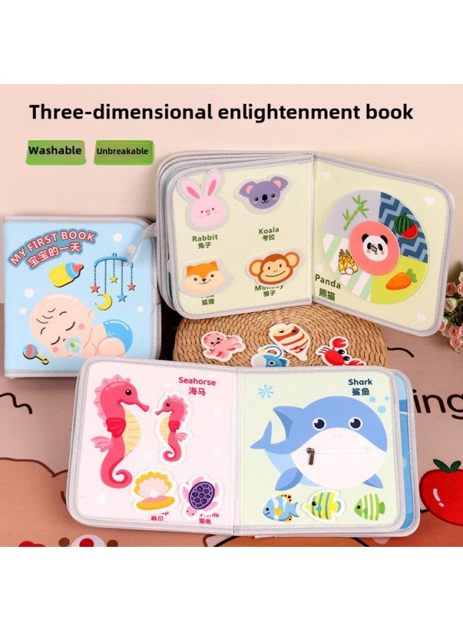 Children And Babies Tear Books Felt Cloth Tear Not To Rip Early Education Kai An Jing Infant Children 1 To 3 Years Old Early Education-Colour:Animal Koala Arrival Quiet Book With Gift Bag  - Image 2