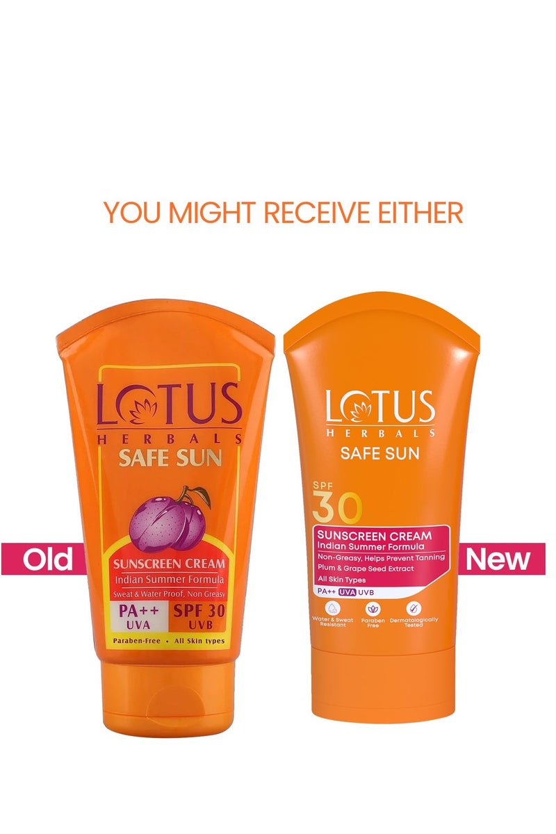 LOTUS HERBALS Lotus Herbals Safe Sun Sunblock Spf 30 Pa, Sunscreen For Indian Summer Condition, 100G  - Image 2