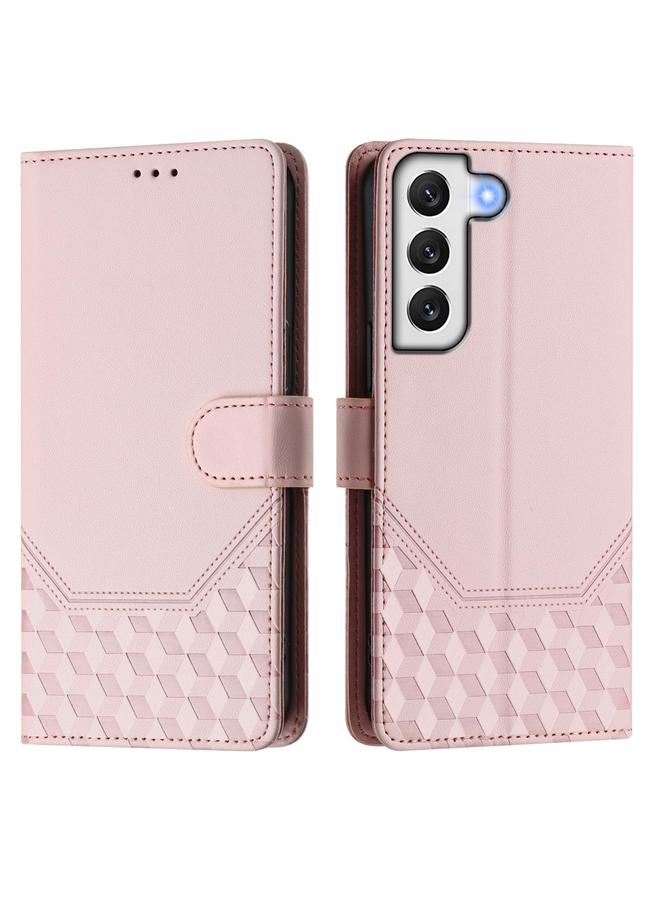 S-TOP Case For Samsung Galaxy S22 5G Honeycomb Embossing RFID Leather Phone Case - Image 2