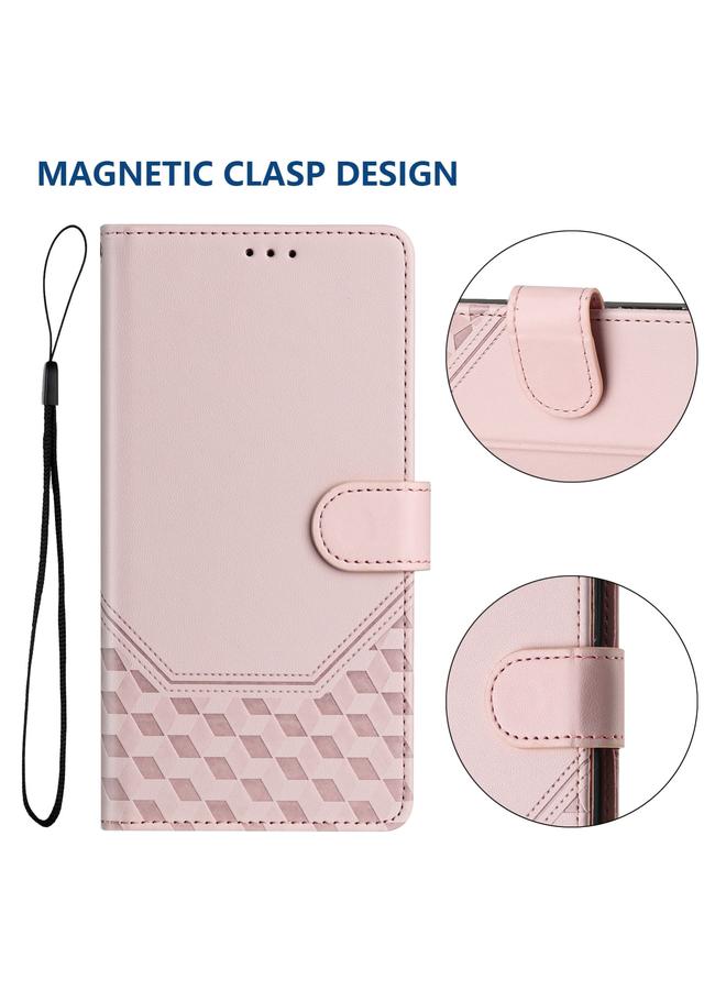 S-TOP Case For Samsung Galaxy S22 5G Honeycomb Embossing RFID Leather Phone Case - Image 5