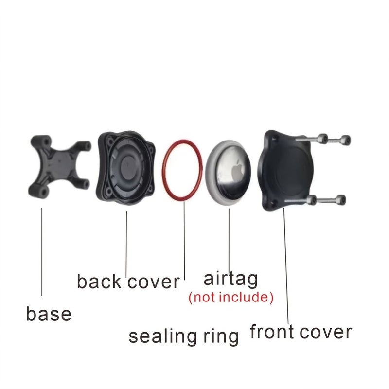 Red Xl Customizable Usb Rechargeable Dog Collar With Airtag Holder Led Light Adjustable Soft Design For Medium To Large Dogs - Image 5