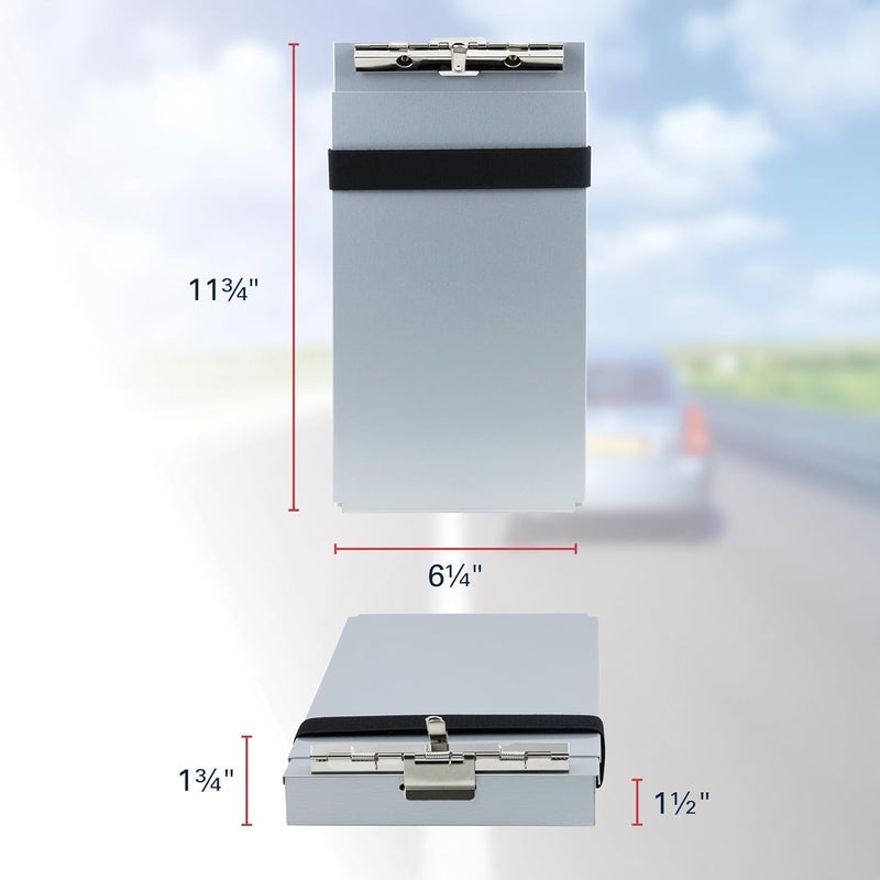 Saunders Silver Recycled Aluminum Citation Holder - Citation Size Document and Ticket Holder for Police Officers, Warehouse Workers, and Business Use (12205) - Image 2