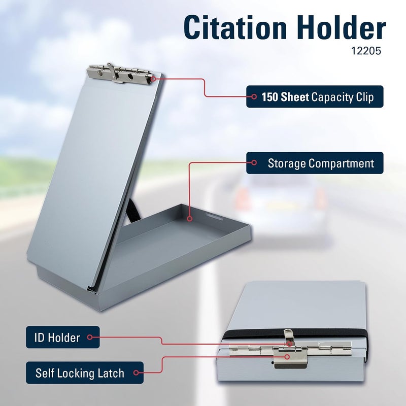 Saunders Silver Recycled Aluminum Citation Holder - Citation Size Document and Ticket Holder for Police Officers, Warehouse Workers, and Business Use (12205) - Image 3