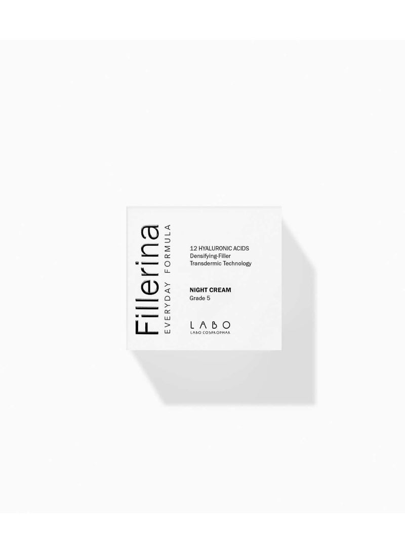فيلرينا كريم فيليرينا الليلي المكثف والمُكثّف للبشرة، تركيبة يومية، 12 حمض هيالورونيك، درجة 5، 50 مل - Image 2