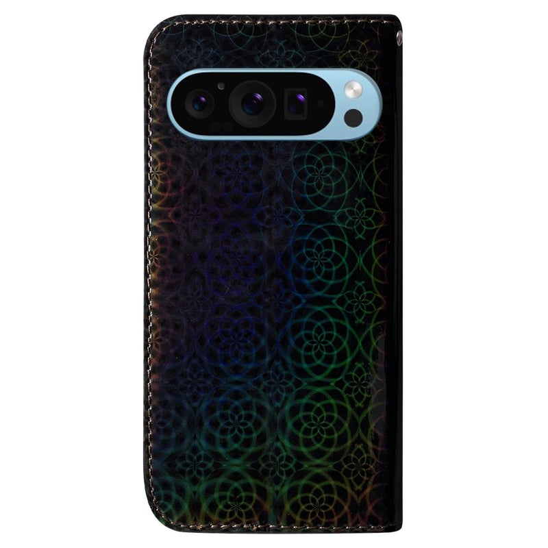 HuHa Protective Cover For Google Pixel 9 Colorful Magnetic Buckle Leather Phone Case(Black) - Image 4
