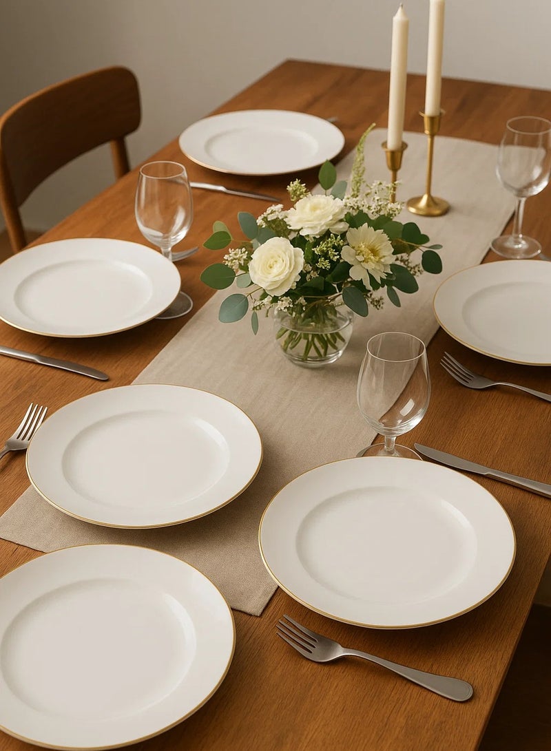 LOFT DINNER PLATE,D27XH4CMS,WHITE,PORCELAINE,SET OF 6-154861 - Image 1