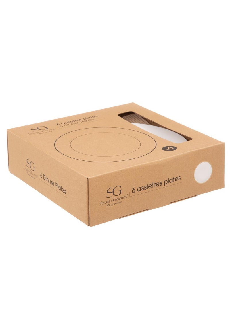 LOFT DINNER PLATE,D27XH4CMS,WHITE,PORCELAINE,SET OF 6-154861 - Image 3