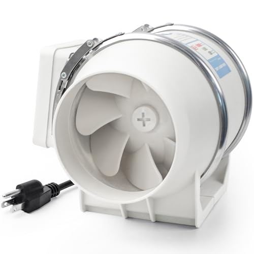 Voltset 4 Inch Duct Fan, Inline Ventilation Exhaust Fan, 280 CFM Duct Intake High Efficiency Air Fan for Vent Bathroom, Kitchen, Grow Tent, Hydroponics, 3D Printer - Image 1