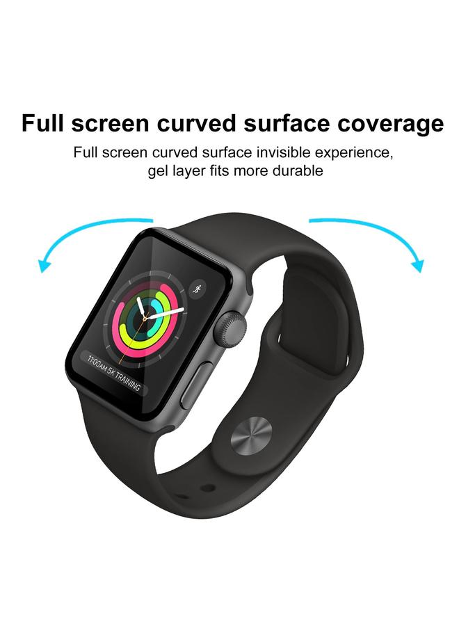 إيروريكس لساعة Apple Watch Series 3 و2 و1 مقاس 38 مم، قطعتان من واقي الشاشة الناعم المصنوع من مادة مركبة ثلاثية الأبعاد منحنية - Image 3