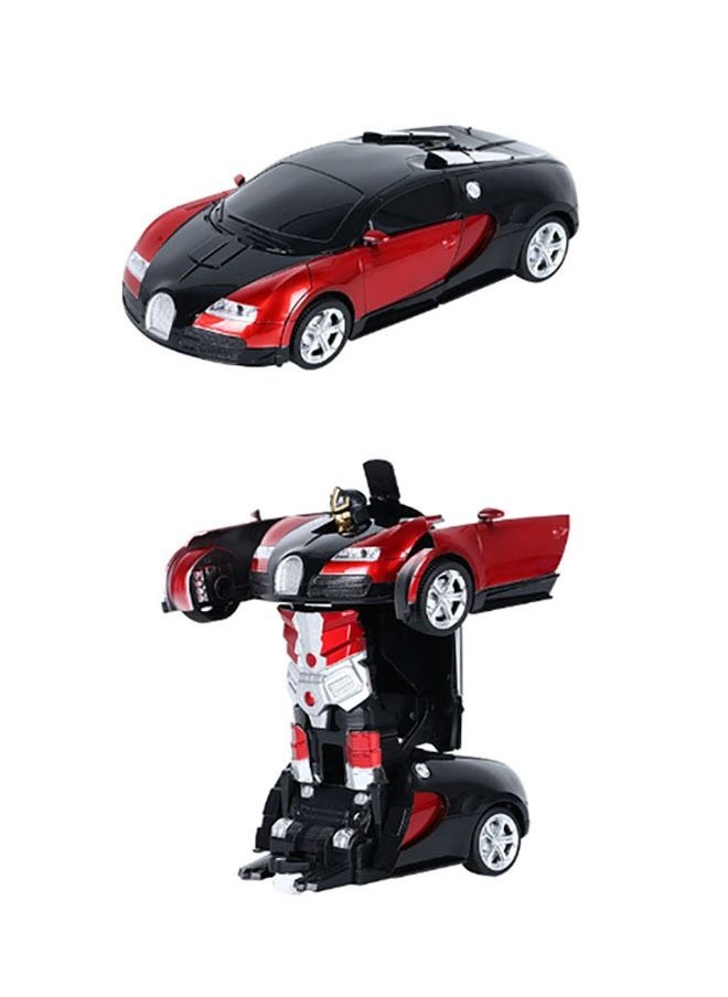 Generic - Children's Remote Control Car Robot Transformation Toy Boy Girl Toy Gift Robot Intelligent Car (Red) - Image 1