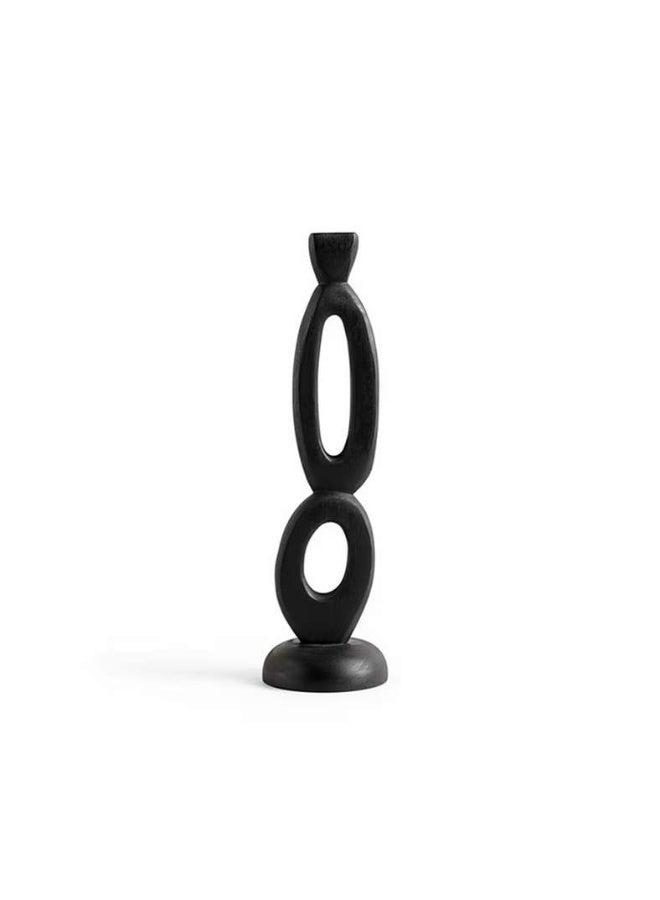 Pan Home Fio Teakwood Abstract Decor Accent 10x10x37cm - Black - 112ATO9901262 - Image 4