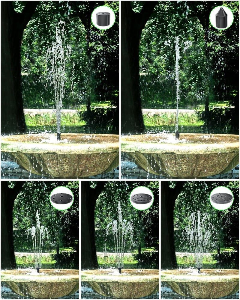 Biling Solar Water Pump for Bird Bath, 6.5W Solar Panel Kit Outdoor Solar Fountain with DIY 5ft Tubing for Small Ponds Garden and Pool - Image 4
