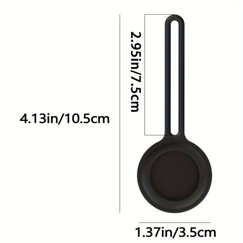 Silicone Protective Case for Apple Airtag White Tracking Device Cover Lanyard - Image 2