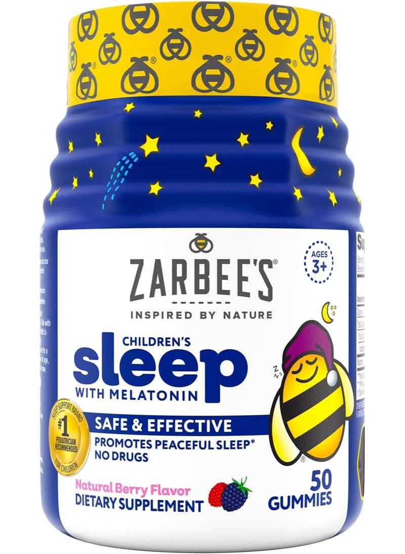 Zarbee's Children's Sleep With Melatonin Dietary Supplement - Natural Berry - 50 Gummies - Image 2