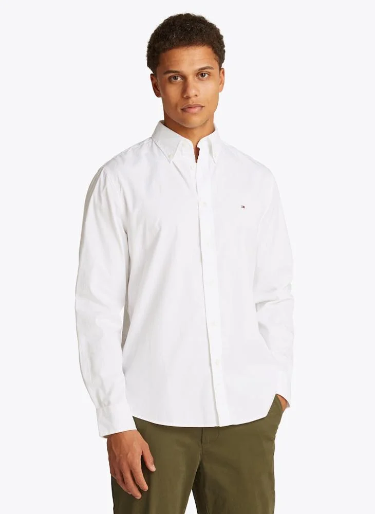 TOMMY HILFIGER Core Flex Button Down  Regular Fit Poplin Shirt