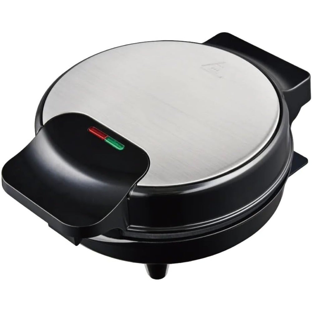 Sandwich Waffle Maker Toaster, 1000W Fast Heat Double-Side Heating, Non-Stick, Modern Black, Stainless Steel