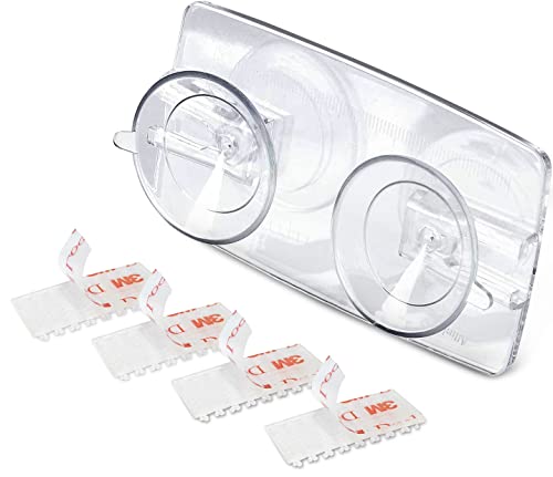 Allinko EZ Pass Holder for Windshield, Fits Most US States Toll Pass, Visor Accessories, Easy to Install and Remove, with Strong Suction Cups & 4pcs Mounting Strips, Holder for IPass, FasTrak, SunPass - Image 1