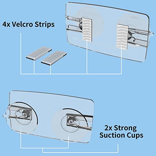 Allinko EZ Pass Holder for Windshield, Fits Most US States Toll Pass, Visor Accessories, Easy to Install and Remove, with Strong Suction Cups & 4pcs Mounting Strips, Holder for IPass, FasTrak, SunPass - Image 2