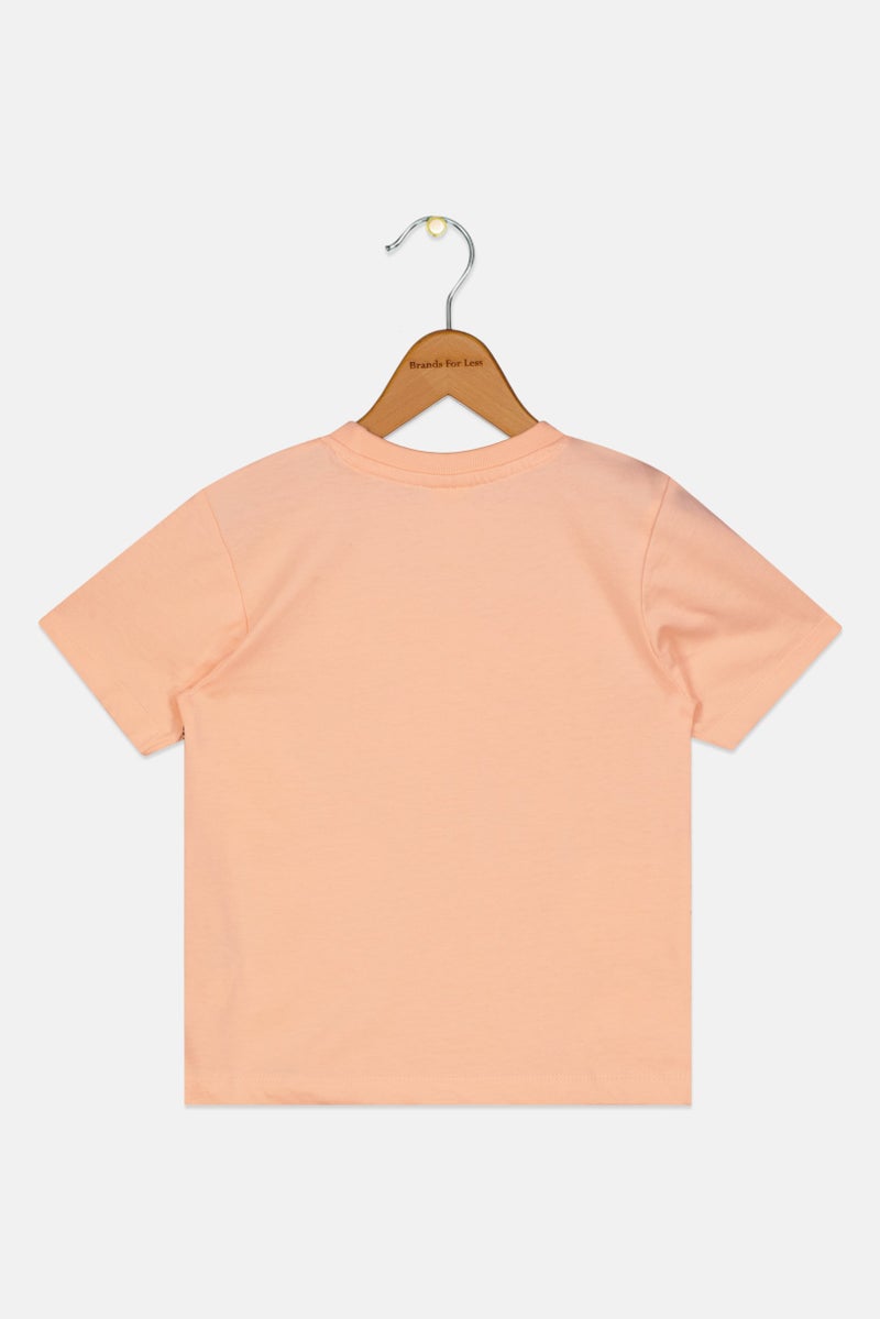 Peanuts Toddlers Boy Graphic Print Short Sleeve T-Shirt, Peach - Image 2