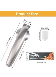 Oasisgalore Stainless Steel Chestnut Cutter, Opener, Cracker, Peeler, Nut Cutter Tool  - Image 2