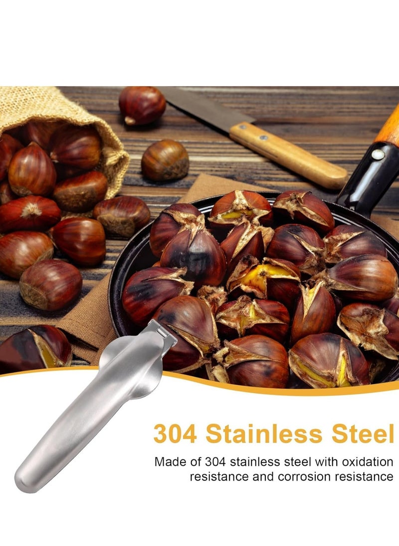 Oasisgalore Stainless Steel Chestnut Cutter, Opener, Cracker, Peeler, Nut Cutter Tool  - Image 5
