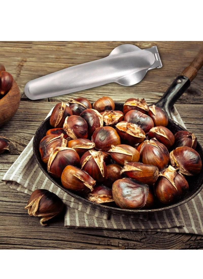 Oasisgalore - Stainless Steel Chestnut Cutter, Opener, Cracker, Peeler, Nut Cutter Tool - Image 1