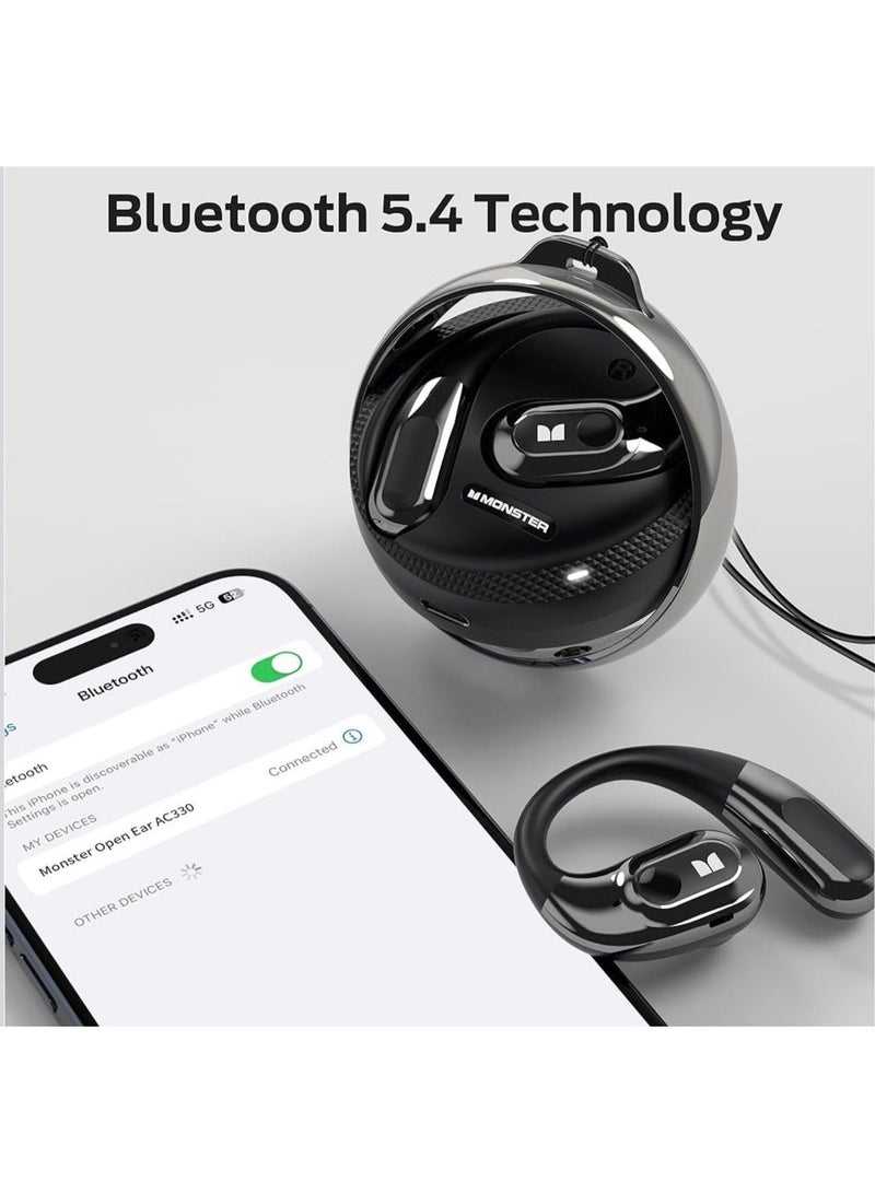 Monster Open Ear AC330 Air Conduction Bluetooth Headphones Wireless Earbuds with HD Sound, Built-in Mic & Long Battery Life - Image 5