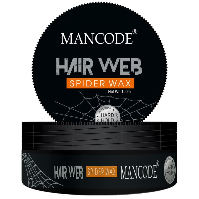MAN CODE Mancode Spider Hair Web Wax for Men  100ML  Extra LongLasting Powerful 24Hour Strong Hold  Enhances Hair Volume  Texture  NonSticky Glossy  Stylish Look  - Image 1