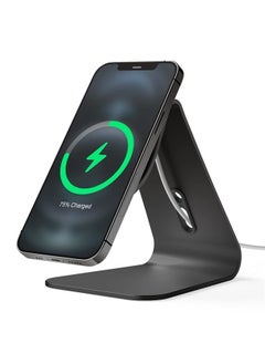 MS4 Charging Stand Compatible with MagSafe Charger, Durable Aluminum Stand Compatible with iPhone 14/13/12 Series, Designed for iOS17 Standby Mode (Cable Not Included) (Black)