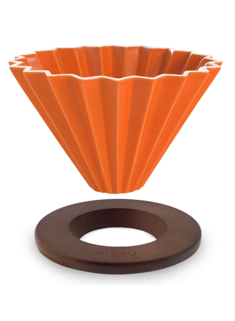 ميبرو مجموعة تقطير ادوات آلة القهوة المختصة V60 تحتوي على 5 قطع صب فوق القهوة بالتنقيط والتقطير - Image 2