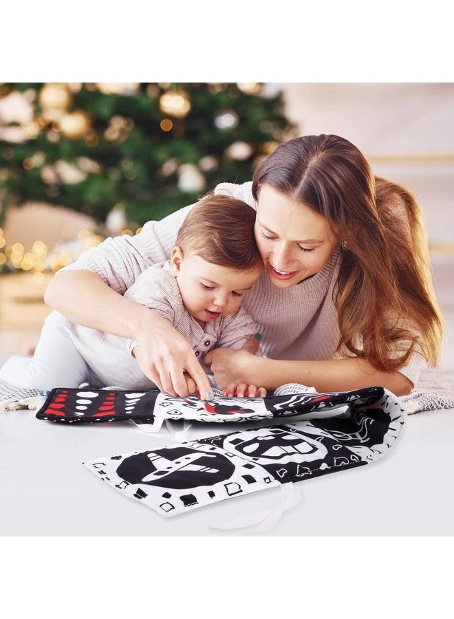 KolorFish Black and White Cloth Books High Contrast Baby Toys, 0-6 6-12 Months Soft Baby Book,Infant Tummy Time Toys,Baby Activity Crinkle Folding Educational Activity Suitable for Boys Girls (Crab) - Image 4