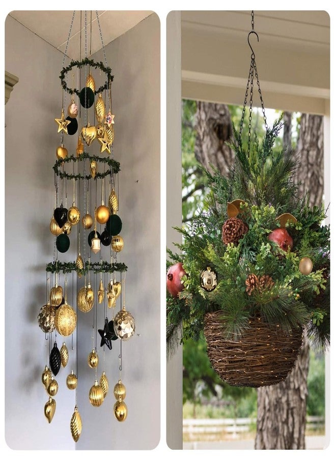 مجموعة سلاسل تعليق سوداء من HEDGBOBO، 10 قطع، بطول 21 بوصة، مزودة بخطافات، مناسبة لأضواء النمو، ومغذيات الطيور، وحاملات النباتات الداخلية، وأصص النباتات المعلقة، وأجراس الرياح، والمصابيح المعلقة، وأكاليل عيد الميلاد. - Image 4