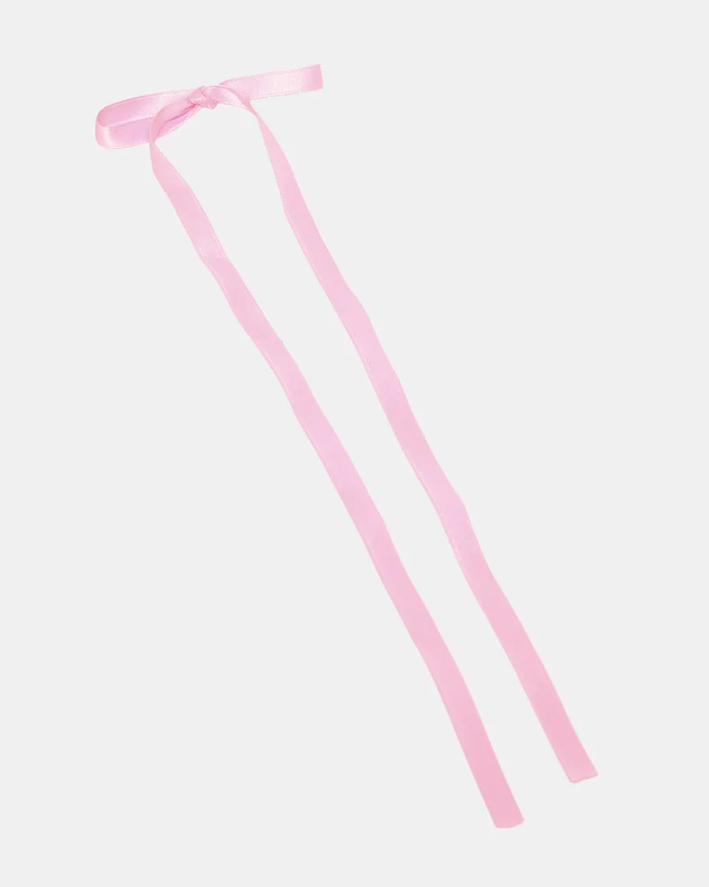 REDTAG Girls Pink Ribbon Hair Claw