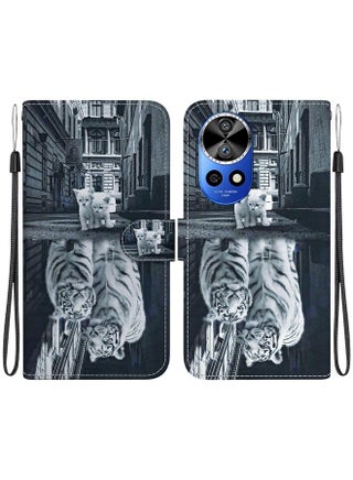 For Huawei nova 12 Pro Crystal Texture Colored Drawing Leather Phone Case(Cat Tiger Reflection) - pzsku/Z7F93F0AF2E2268BAC4EAZ/45/_/1739871580/4c2b2cec-e436-4291-8e4d-914f917f1b0d