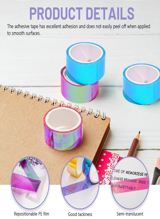 BangBoom 12 Rolls Holographic Tape Set, Colorful Glitter Stickers DIY Craft Wrap - Image 3