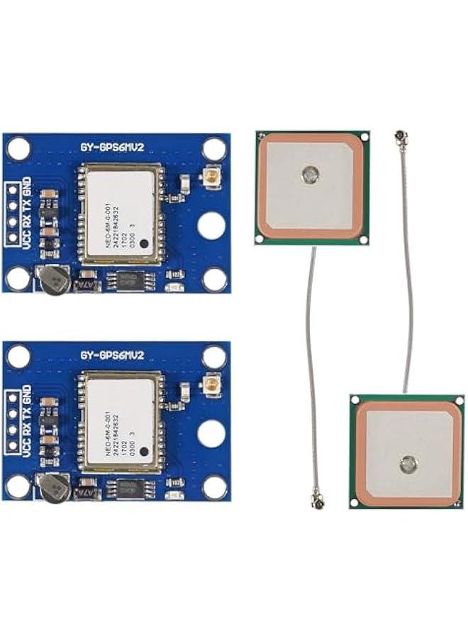 Arabest - 2PCS GY-NEO6MV2 NEO-6M GPS Flight Controller Module 3V-5V with Super Strong Ceramic Antenna EEPROM APM 2.5 for for Arduino IOT Pi GPIO Flight Control - Image 1
