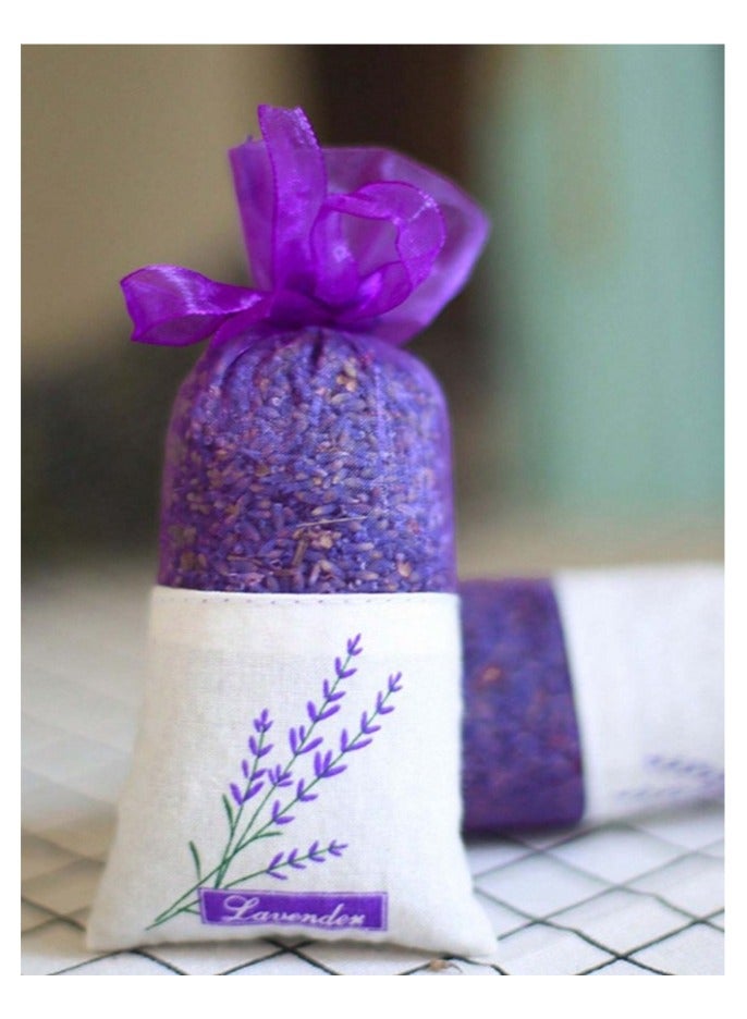Dried Lavender Flower Buds Sachets Cute Hand-Filled Lavender Sachets for Wardrobe, Bathroom, Car, Aromatherapy 4 bags  - Image 1