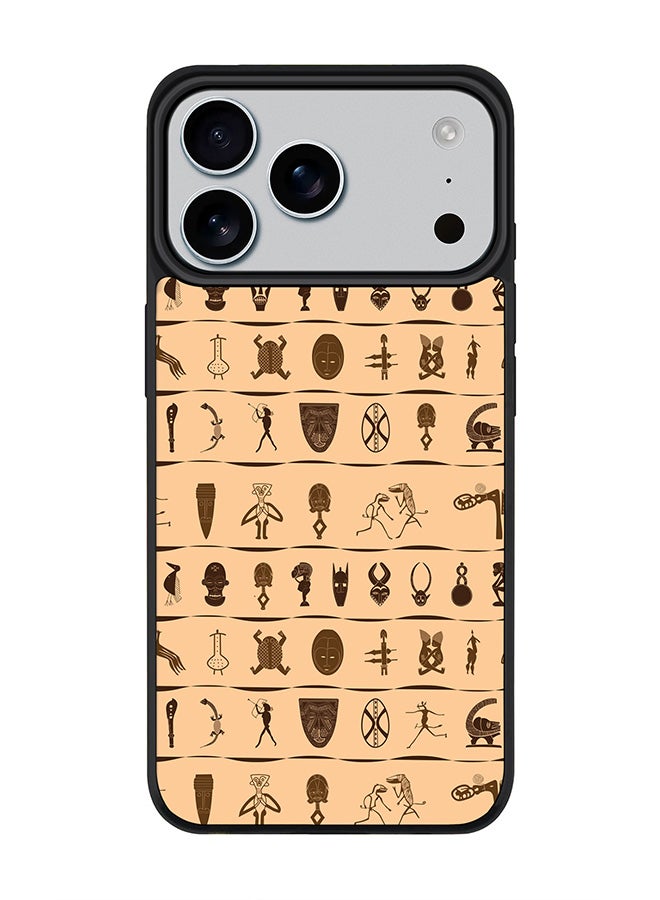 Stylizedd iPhone 17 Pro Max Case, [Compatible with MagSafe] Slim Magnetic cover Phone Case iPhone 17 Pro Max -Tribal Hieroglyphics - Image 1