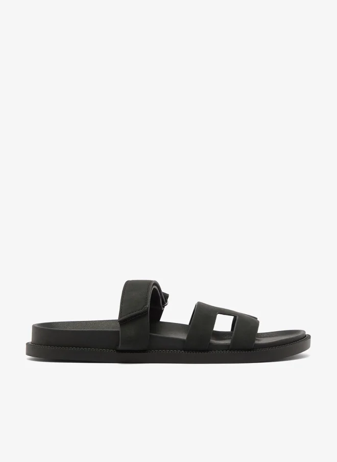 Truffle Suede Strap Flat Sandals