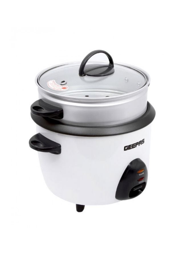 GEEPAS Electric Rice Cooker 1 L 400 W GRC4325 White/Black/Clear - Image 4