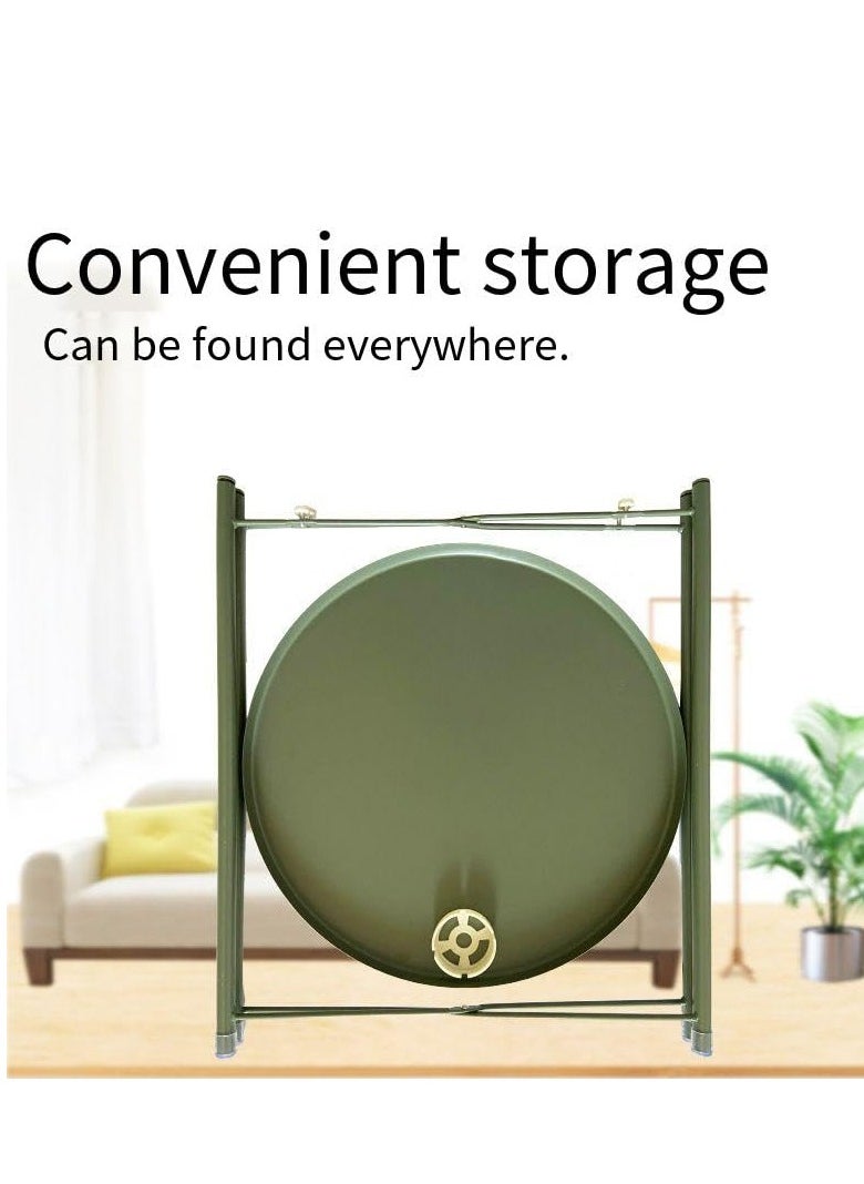 PENG GENERAL Round Metal Tray End Table Green 53x44x44cm  - Image 4